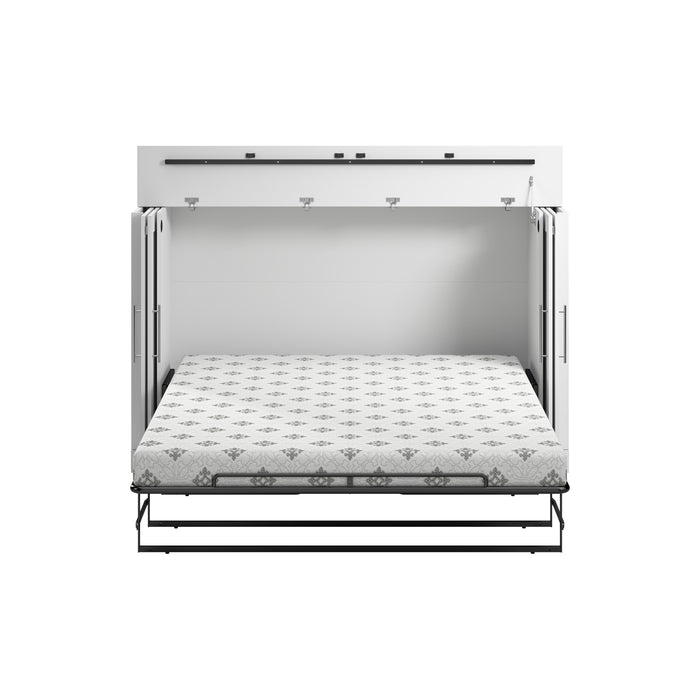 Modubox Pur 75W Queen Cabinet Bed with Matteress in White