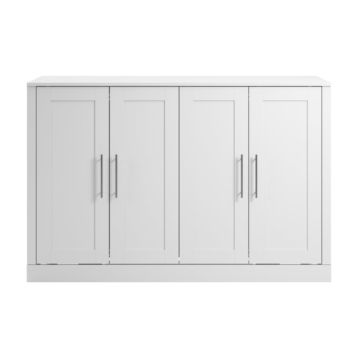 Modubox Pur 69W Full Cabinet Bed with Matteress in White