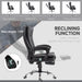 Aosom Vinsetto office Chair 6-Point Vibration Massage Chair Micro Fibre Recliner with Retractable Footrest in Black