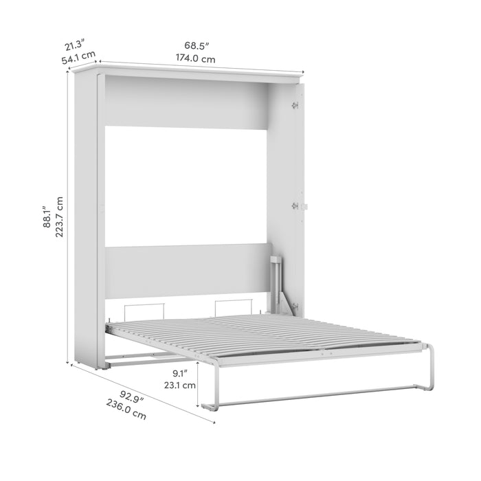 Modubox Key West 69W Queen Murphy Bed in Pure White Oak