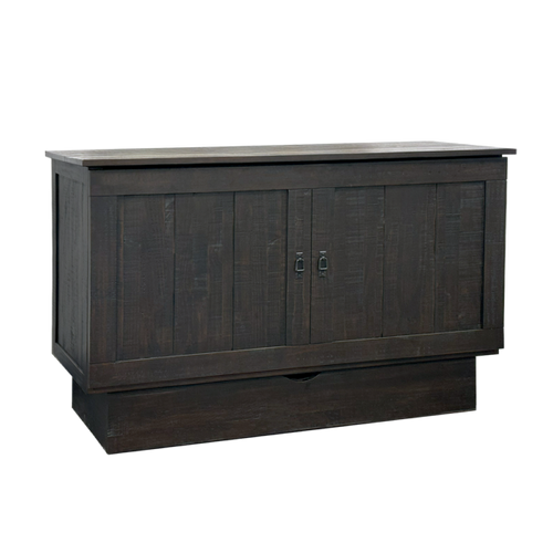 Clifton Queen Size Farmhouse Murphy Cabinet Bed in Auburn