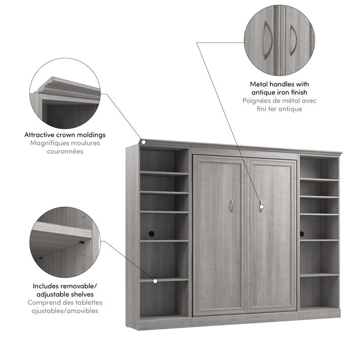 Versatile Full Murphy Wall Bed and 2 Storage Units - Available in 3 Colours