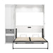 Modubox Avalon High Gloss Full Murphy Bed and Storage Cabinet with Pull-Out Shelf (81W) in High Gloss White