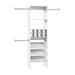 Modubox Carina Closet 24W Closet Organizer with Shoe Shelves in Clothing Rods and Cubbies in White