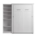 Modubox Key West 87W Full Murphy Bed with Closet Organizer (88W) in Pure White Oak