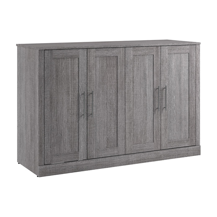 Modubox Pur 69W Full Cabinet Bed with Matteress in Bark Grey