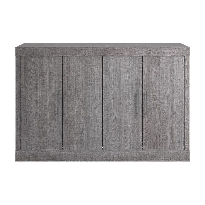 Modubox Nebula 69W Full Cabinet Bed with Matteress in Bark Grey