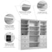 Modubox Versatile 86W Closet Organizer with Drawers in White