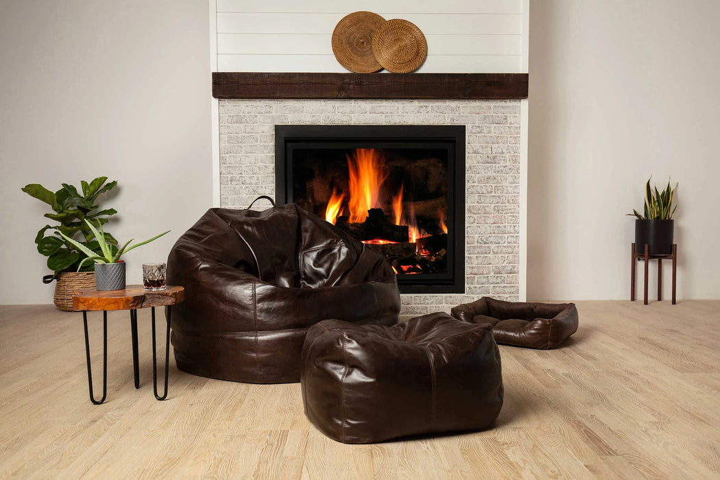 The Big Pear Leather Bean Bag Chair - Available in 5 Colours