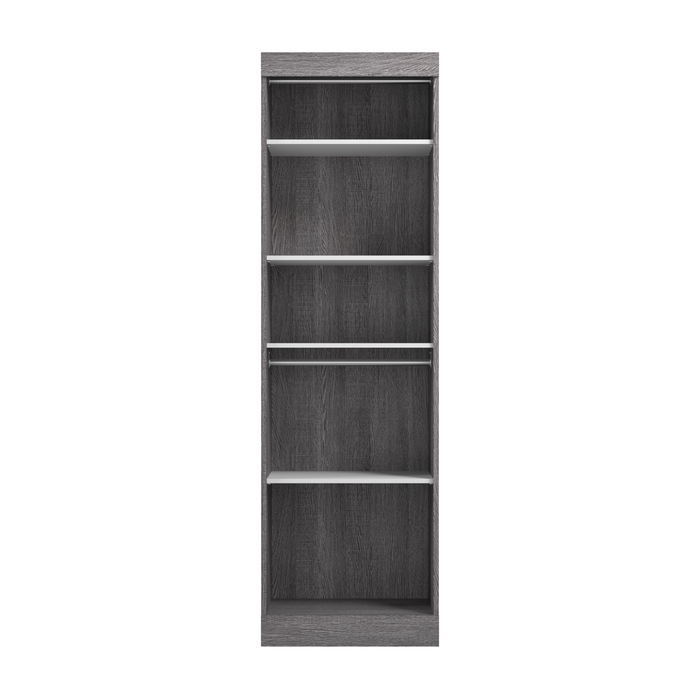 Modubox Nebula 25W Closet Organiz in Bark Grey & White