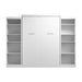 Modubox Nebula Queen Murphy Bed with 2 Closet Organizers (115W) in White