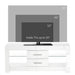 Aosom mcom Tv Stand For Tvs Up To 60", Tv Unit with Led Lights, Storage Shelves and Cupboards, 53.9" X 13.8" X 16.5", in High Gloss White