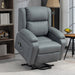 Aosom Homcom Lift Chair For Seniors, Pu Leather Upholstered Electric Recliner Chair with Remote, Side Pockets, Quick Assembl in Grey