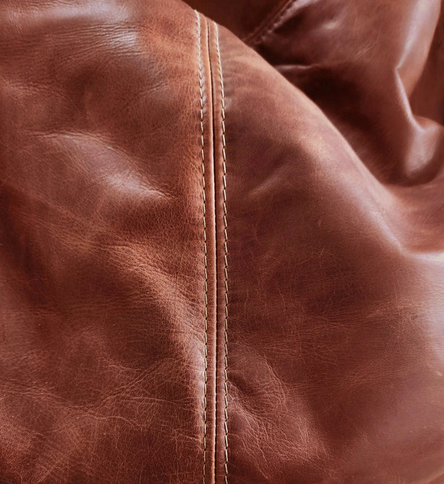 The Footsie Leather Bean Bag Ottoman - Available in 5 Colours