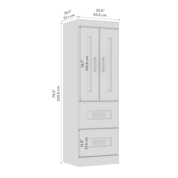 Modubox Edge 25W Wardrobe in White