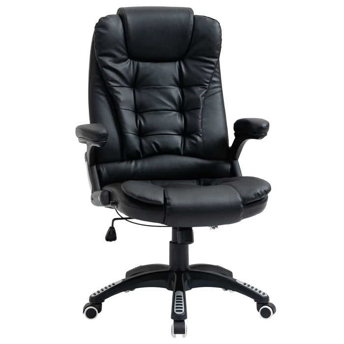 Aosom Vinsetto Executive office Chair High Back Pu Leather Computer Chair, with Swivel Wheels, Arm, Adjustable Height in Black