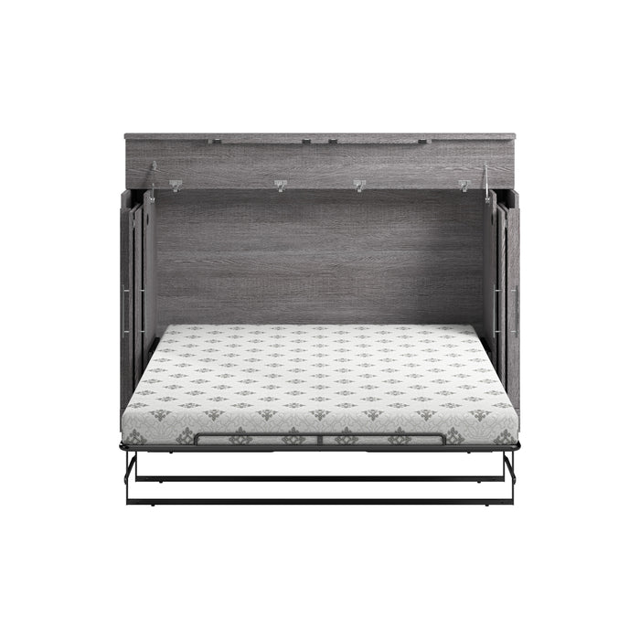 Modubox Nebula 75W Queen Cabinet Bed with Matteress in Bark Grey