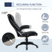 Aosom Vinsetto Executive office Chair High Back Pu Leather Computer Chair, with Swivel Wheels, Arm, Adjustable Height in Black