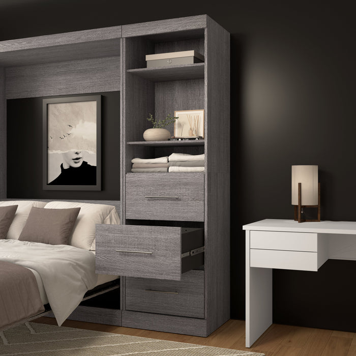 Modubox Nebula 25W Closet Organizer with Drawers in Bark Grey