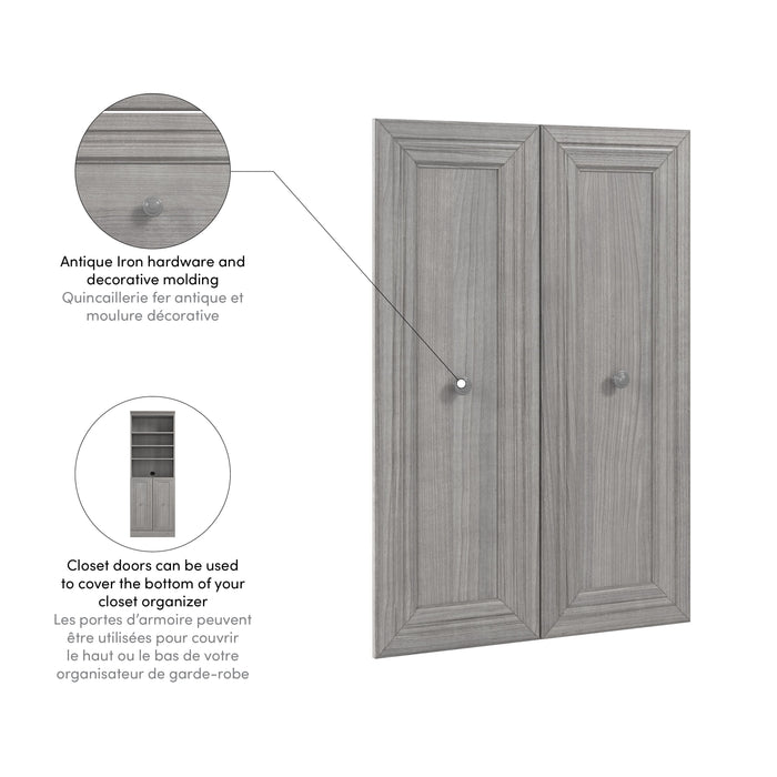 Modubox Versatile 2 Door Set For Versatile 25W Closet Organize in Platinum Grey