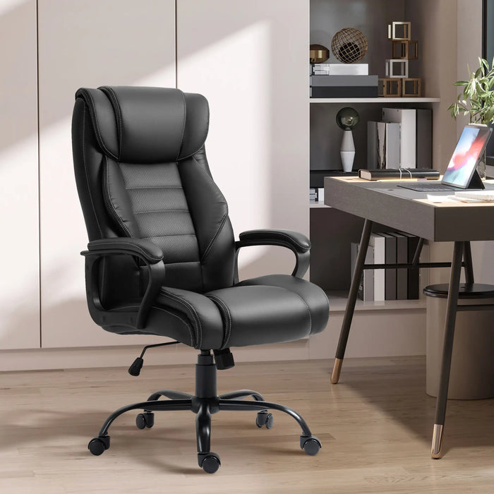 Aosom Vinsetto Massage office Chair, High Back Executive office Chair with 6-Point Vibration, Adjustable Height, Swivel Seat and Rocking Function in Black