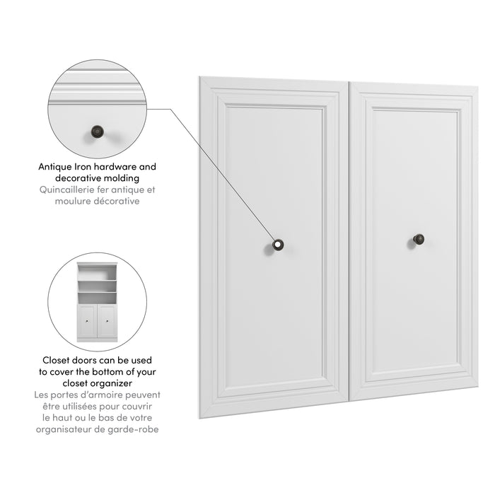 Modubox Pur 2 Door Set For Versatile 36W Closet Organizer in White