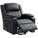 Aosom Homcom Lift Chair For Seniors, Pu Leather Upholstered Electric Recliner Chair with Remote, Side Pockets, Quick Assembly in Black