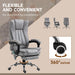 Aosom Vinsetto office Chair 6-Point Vibration Massage Chair Micro Fibre Recliner with Retractable Footrest in Grey