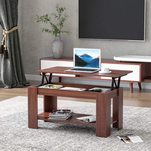 Aosom Coffee Table Modern Lift Top Coffee Table With Hidden Storage