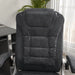 Aosom Vinsetto Heavy Duty Microfibre office Chair in Big and Tall Computer Chair with Flip-Up Arm in 400Lbs in Charcoal Grey