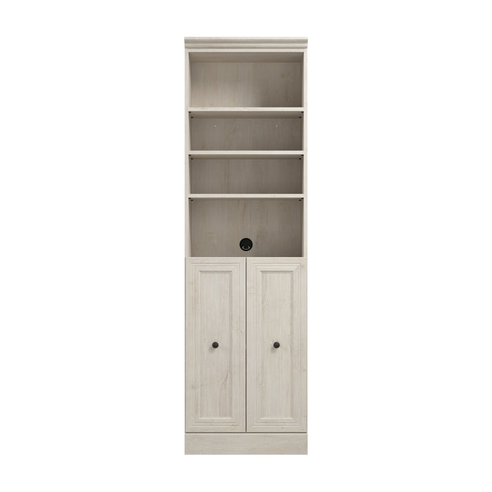 Modubox Versatile 25W Closet Organizer with Doors in Linen White Oak