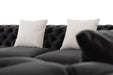 VIG Furnitur Divani Casa Clarice - Transitional Light Velvet Sectional Sof in Black