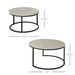 Aosom Homcom Modern Coffee Table Set of 2, Nesting Side Tables W/ Metal Base For Living Room Bedroom offic in Cement Grey