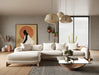 VIG Furnitur Modrest Fleury - Contemporary Cream Fabric and Walnut Laf Sectional Sofa