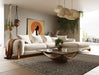 VIG Furnitur Modrest Fleury - Contemporary Cream Fabric and Walnut Laf Sectional Sofa