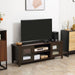 Aosom Homcom Fireplace Tv Stand For Tvs Up To 60 inches, Wood Tv Cabinet W/ Storage Doors Or Living Room, offic in Coffee