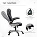 Aosom Vinsetto Heavy Duty Microfibre office Chair in Big and Tall Computer Chair with Flip-Up Arm in 400Lbs in Charcoal Grey