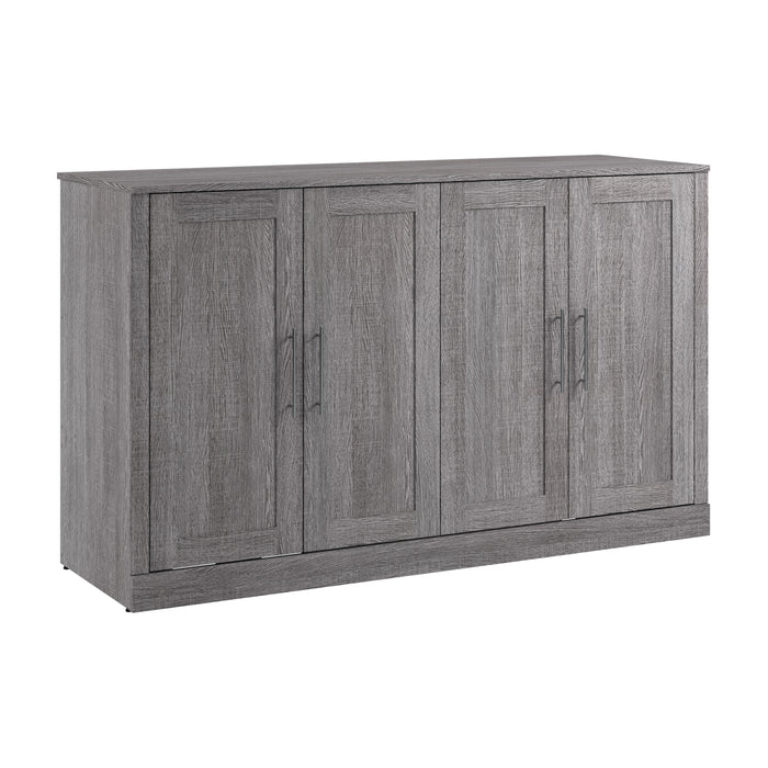 Modubox Pur 75W Queen Cabinet Bed with Matteress in Bark Grey