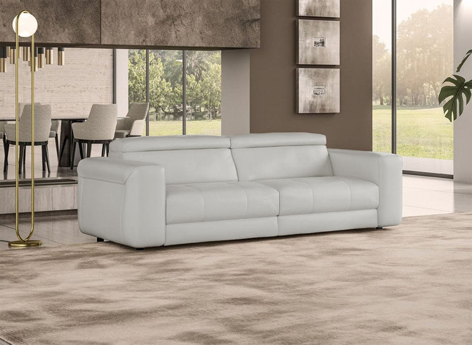 VIG Furnitur Lamod Italia Icon - Modern Italian Grey Leather Sofa Bed in Grey/Grey