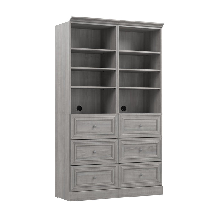 Modubox Versatile 50W Closet Organization System with Drawers in Platinum Grey