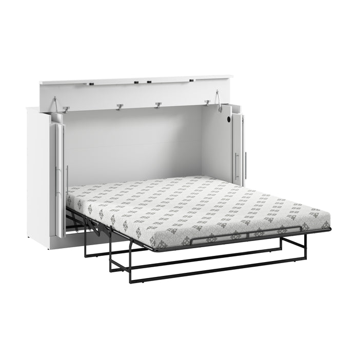 Modubox Nebula 75W Queen Cabinet Bed with Matteress in White