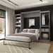 Modubox Nebula Queen Murphy Bed with 2 Closet Organizers (115W) in Bark Grey & White