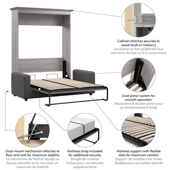 Versatile Full Murphy Wall Bed and Sofa - Available in 2 Colours