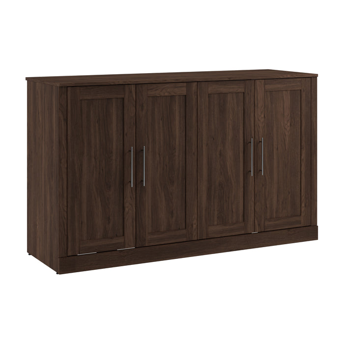 Modubox Pur 75W Queen Cabinet Bed with Matteress in Black Walnut