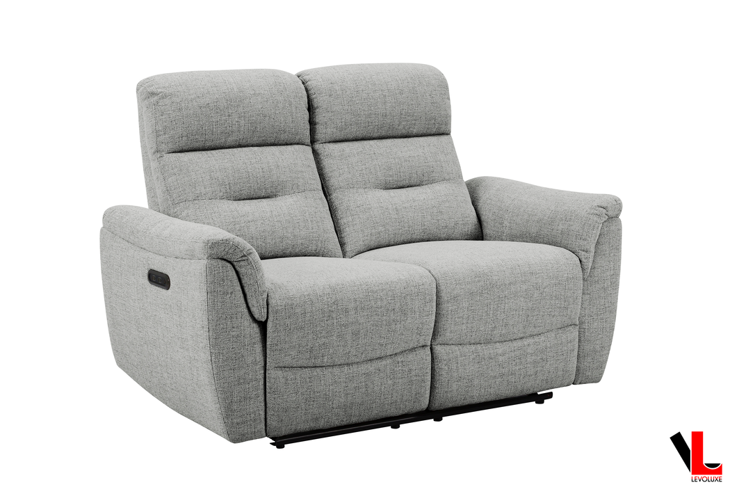 Cain 3 Piece Power Reclining Sofa, Loveseat and Chair Set in Weave Fabric - Available in 2 Colours