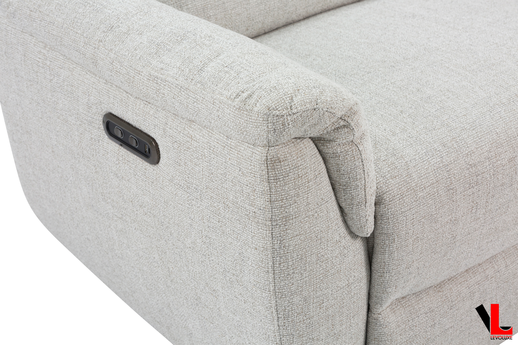 Cain 76" Power Reclining Sofa in Weave Fabric - Available in 2 Colours