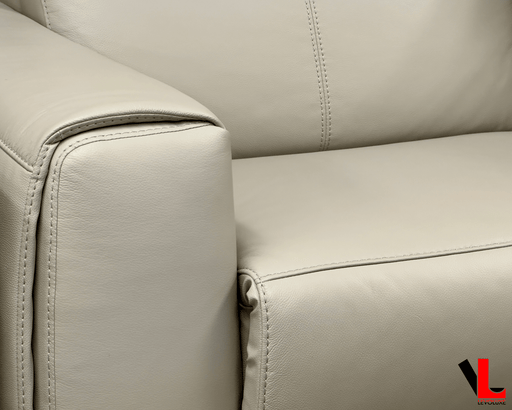 Levoluxe Sofa Lennox 81" Power Reclining Sofa with Adjustable Headrest in Light Grey Leather Match