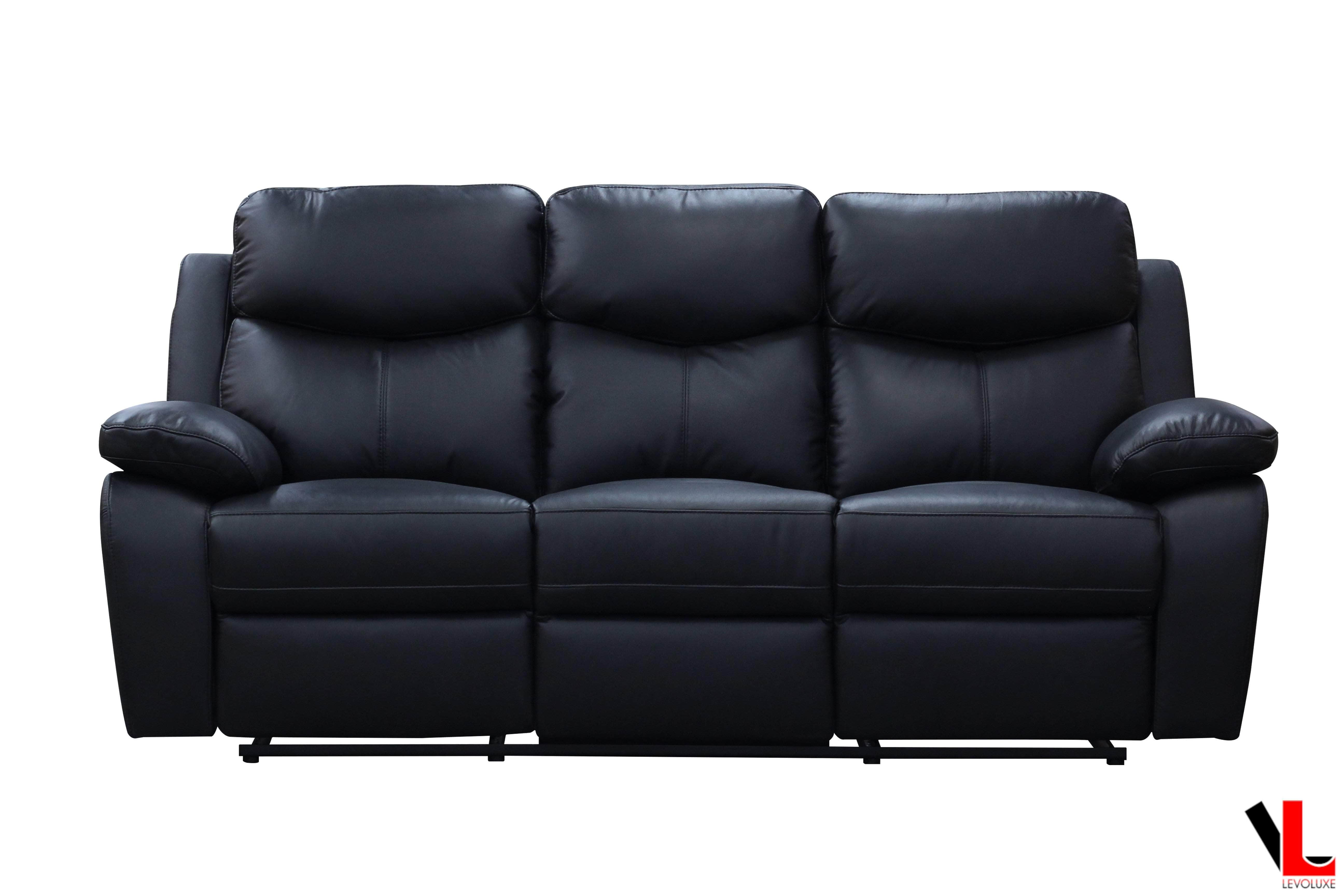 Levoluxe Sofa Set Aveon 3 Piece Pillow Top Arm Reclining Sofa, Loveseat and Chair Set in Leather Match - Available in 2 Colours