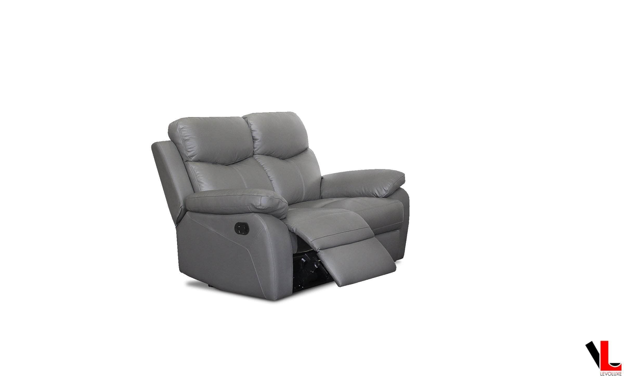 Levoluxe Sofa Set Aveon 3 Piece Pillow Top Arm Reclining Sofa, Loveseat and Chair Set in Leather Match - Available in 2 Colours