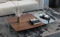 Modloft Belvedere Nesting Coffee Tables in Walnut and Graphite Glass